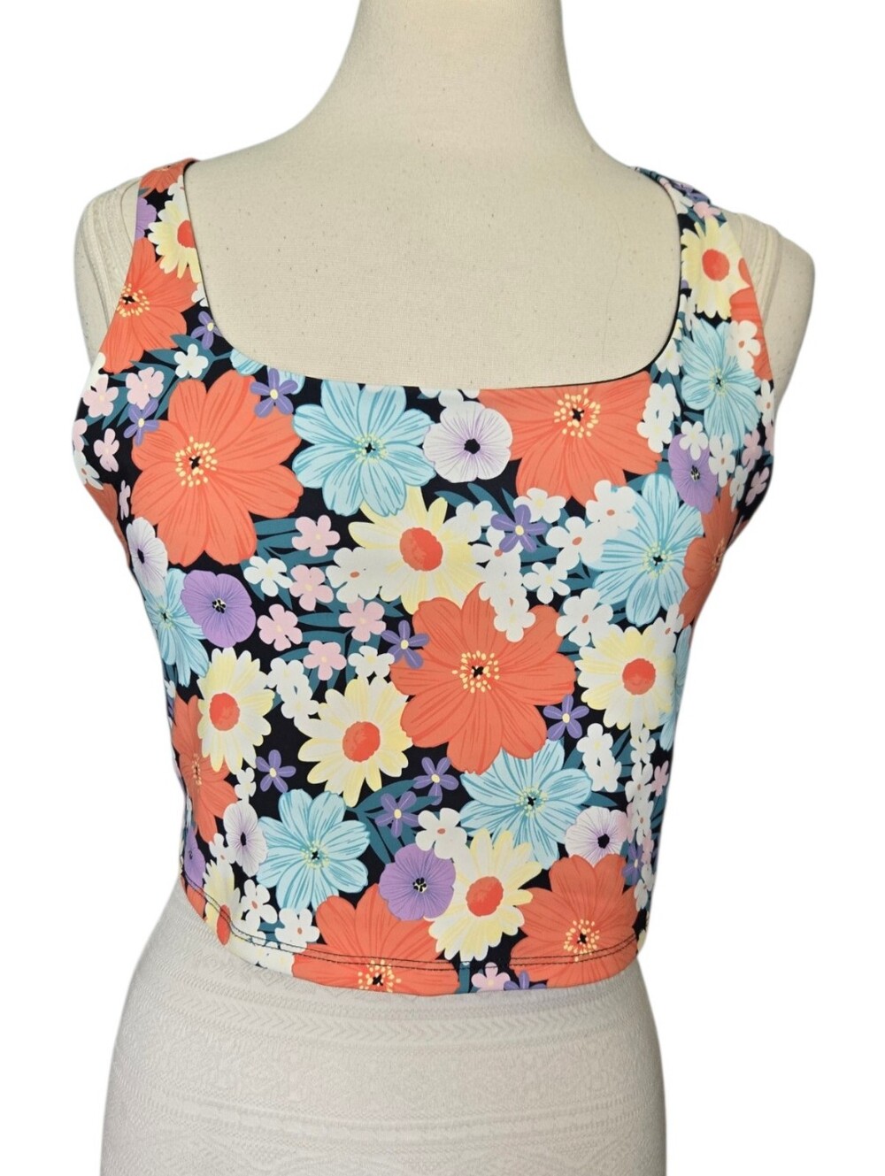 dip Black 2X Floral Active Top